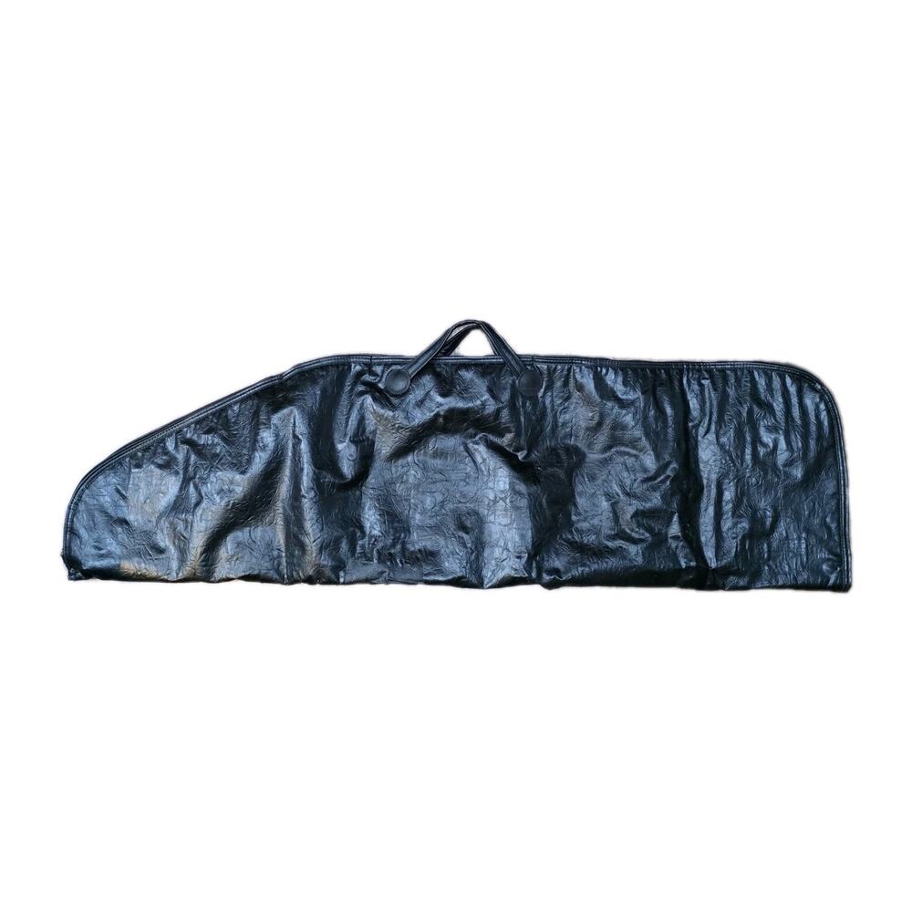 52”x15" Padded Faux Leather Gun Bag Soft Rifle Shotgun Case Carry Storage Black